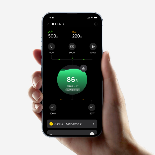 出力オン/オフや給電中の機器まで簡単制御