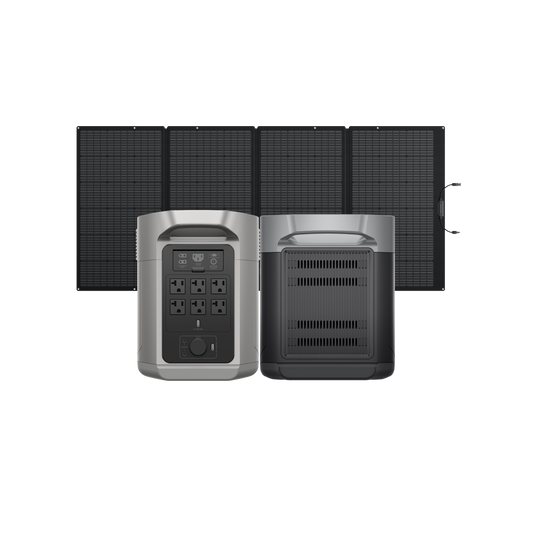 DELTA 2 Max S + DELTA 2 Max専用エクストラバッテリー + 400Wソーラーパネル