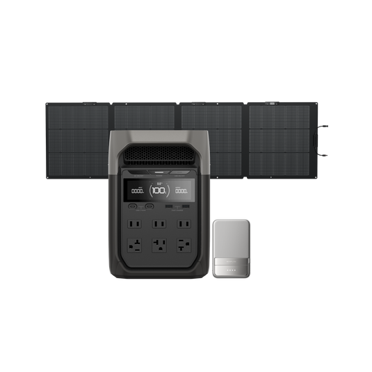 DELTA 3 + 220W片面ソーラーパネルGen2 + RAPID Magnetic Power Bank (5000mAh)