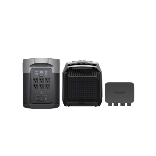 DELTA 2 Max + WAVE 2 ポータブルエアコン + 800W Alternator Chargerセット