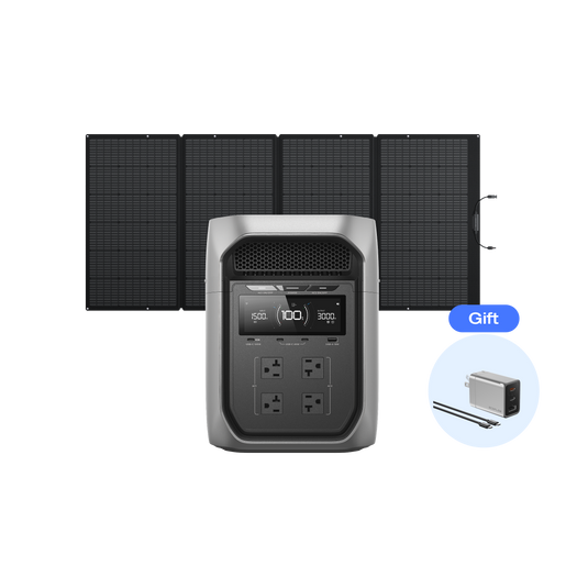 DELTA 3 Max Plus(2048Wh) + 400Wソーラーパネル