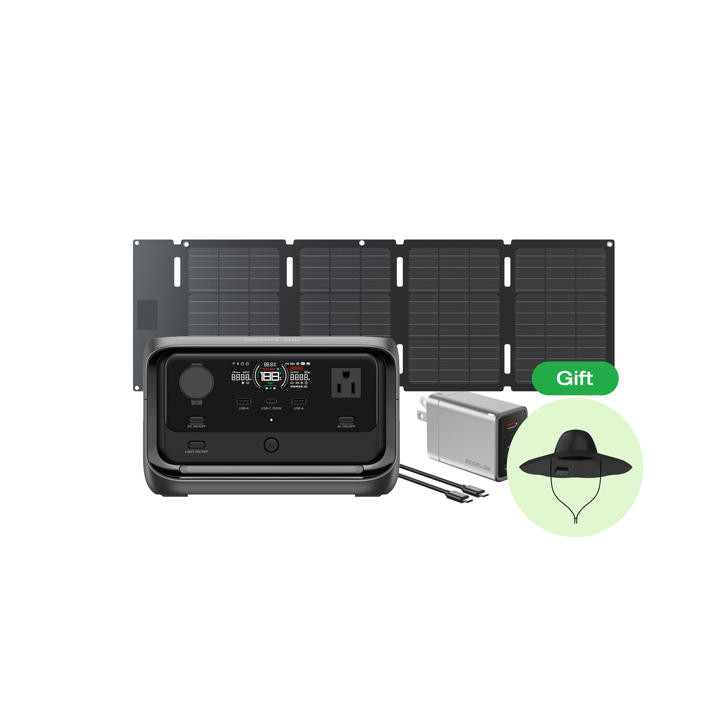EcoFlow RIVER 3 Max ポータブル電源 ソーラーパネル60W 1枚太陽 EcoFlow RIVER 3 Max ポータブル電源 ソーラーパネル60W 1枚太陽