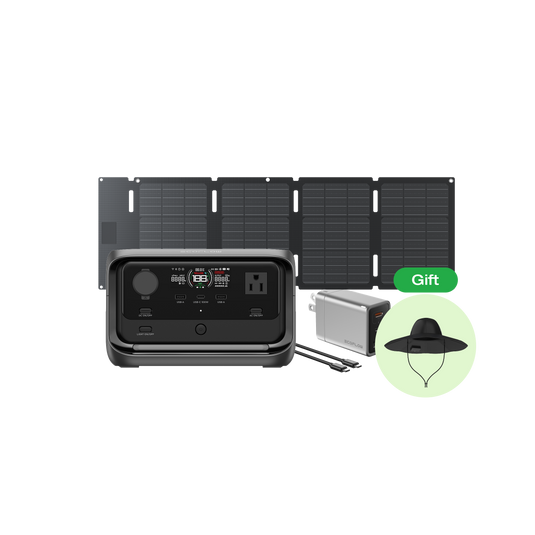 RIVER 3 Plus + 45Wソーラーパネル(Type-c)+RAPID 65W GaN充電器
