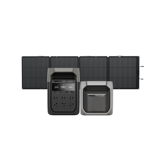 DELTA 3 + DELTA 3 専用エクストラバッテリー + 220W片面ソーラーパネルGen2