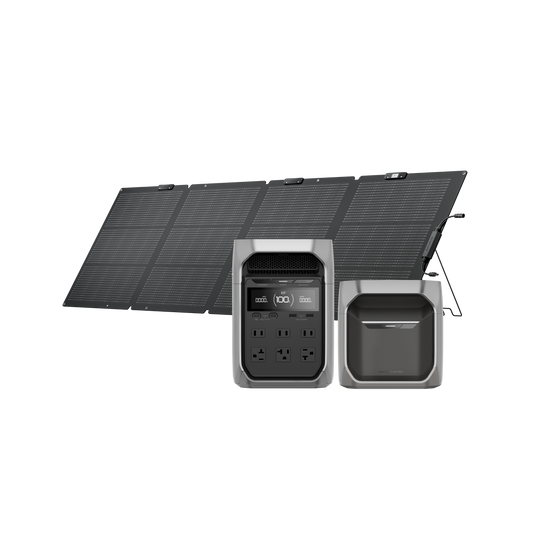 DELTA 3 Plus + DELTA 3 専用エクストラバッテリー + 220W片面ソーラーパネルGen2
