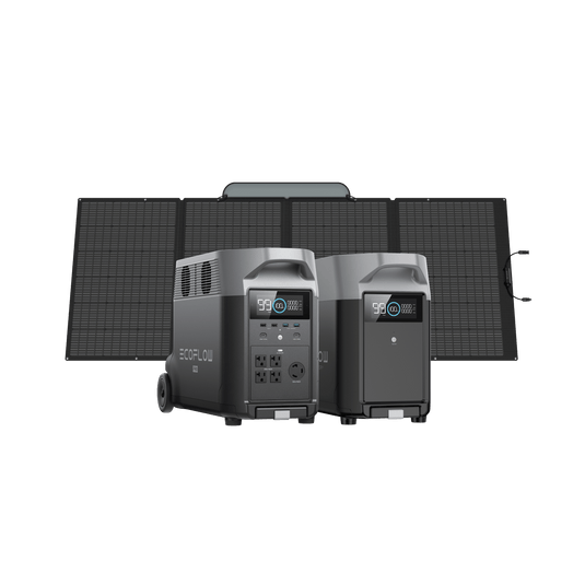 DELTA Pro + DELTA Pro専用エクストラバッテリー + 400Wソーラーパネル