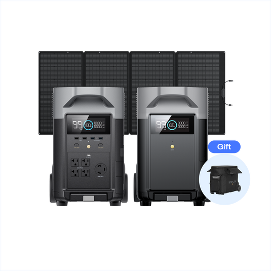 DELTA Pro + DELTA Pro専用エクストラバッテリー + 400Wソーラーパネル