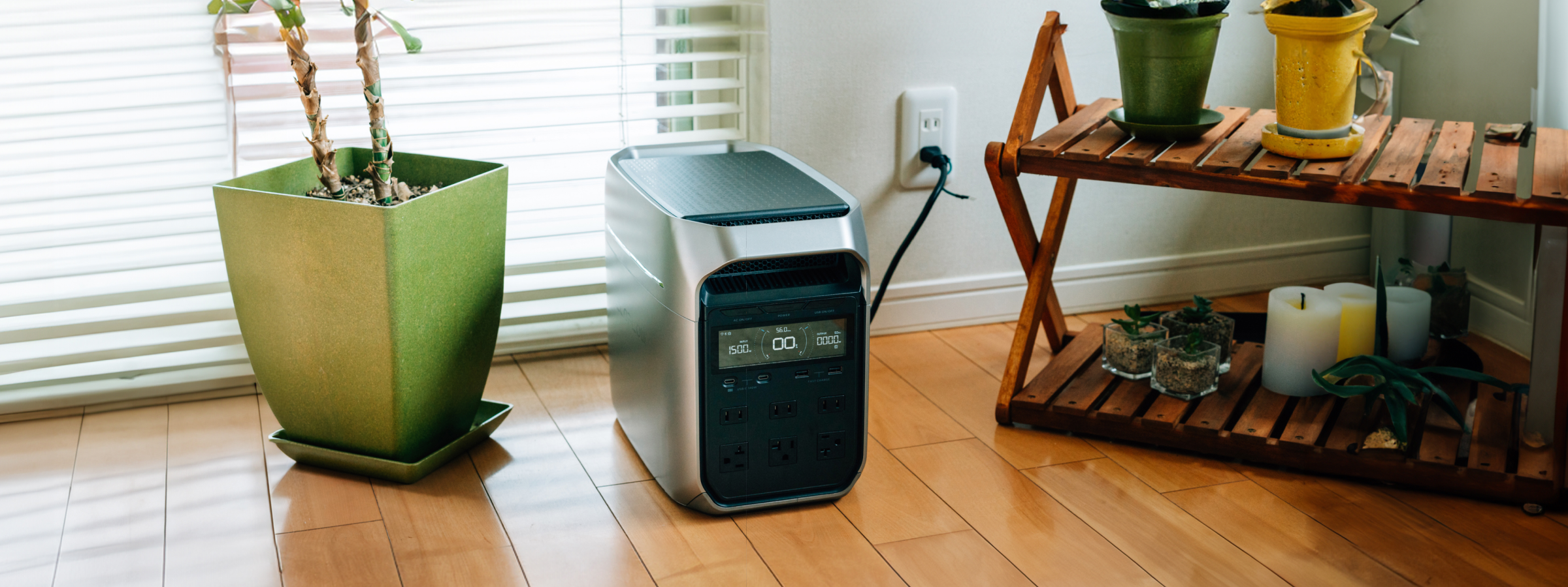 1,500W AC入力、56分で100%充電