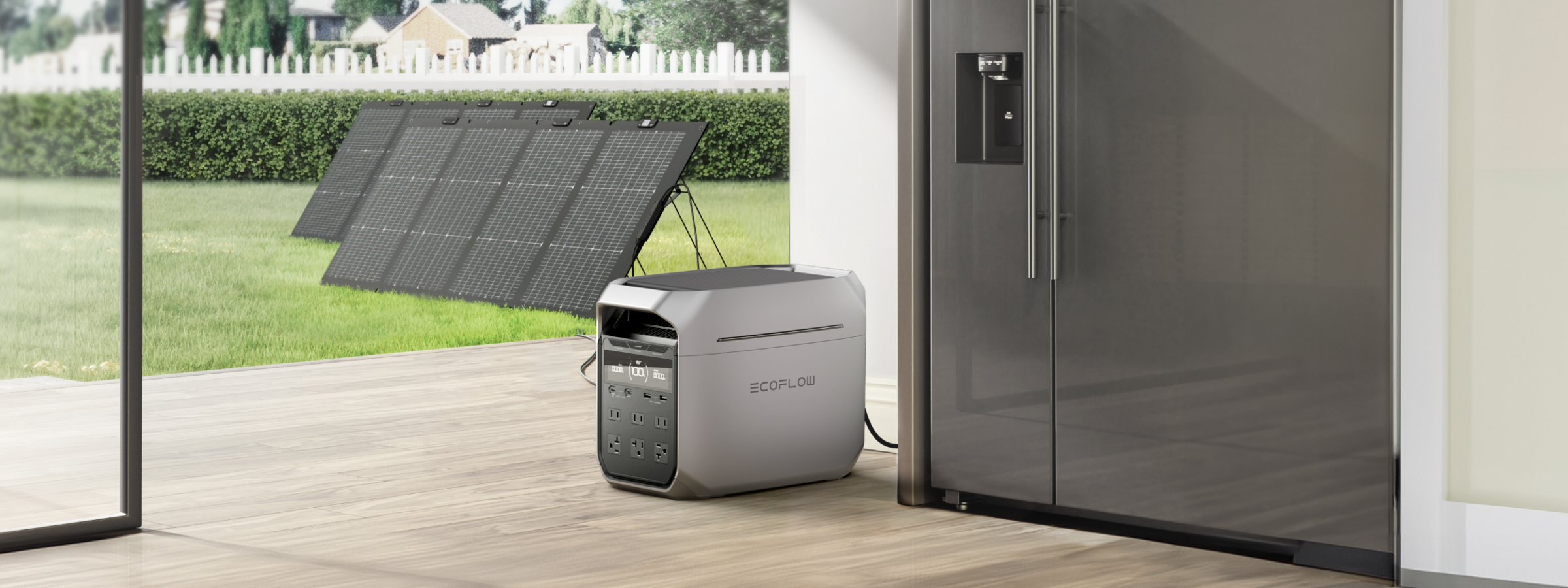 ハイブリッド充電(AC+ソーラー)、1,500W入力時、56分で100%充電