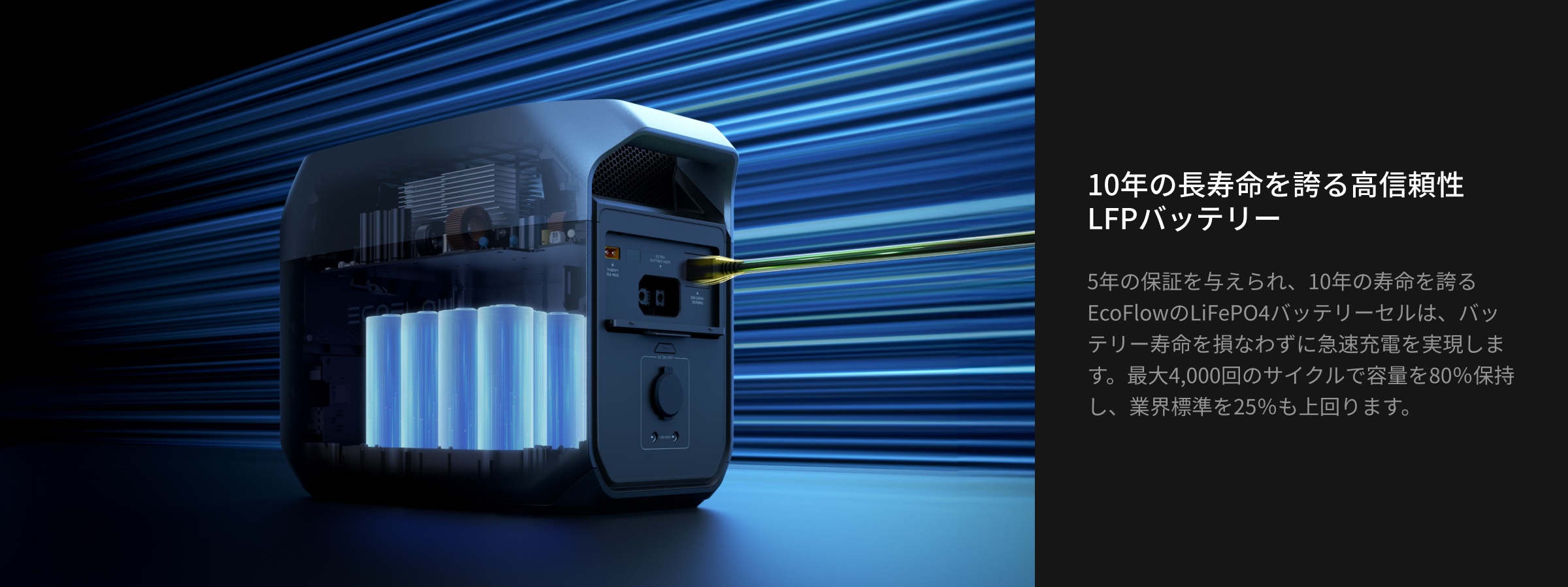 現在も未来も信頼できるバックアップ電源、高耐久性&長寿命