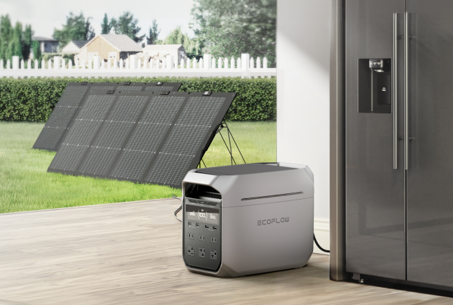 ハイブリッド充電(AC+ソーラー)、1,500W入力時、56分で100%充電