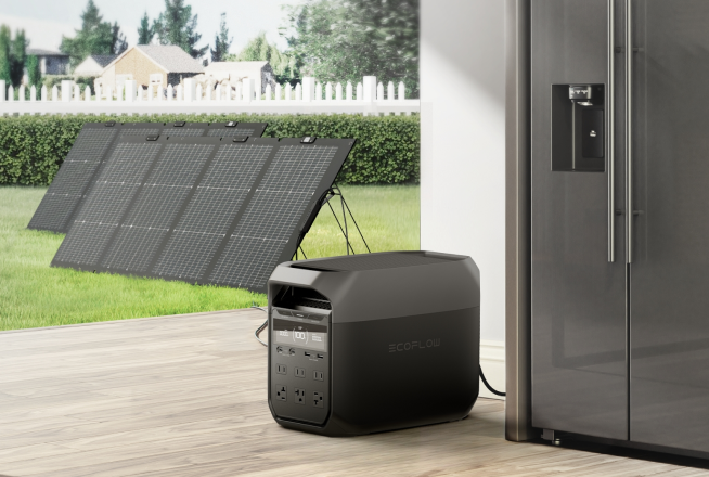 ハイブリッド充電(AC+ソーラー)ならば、1,500W入力時、56分で100%充電