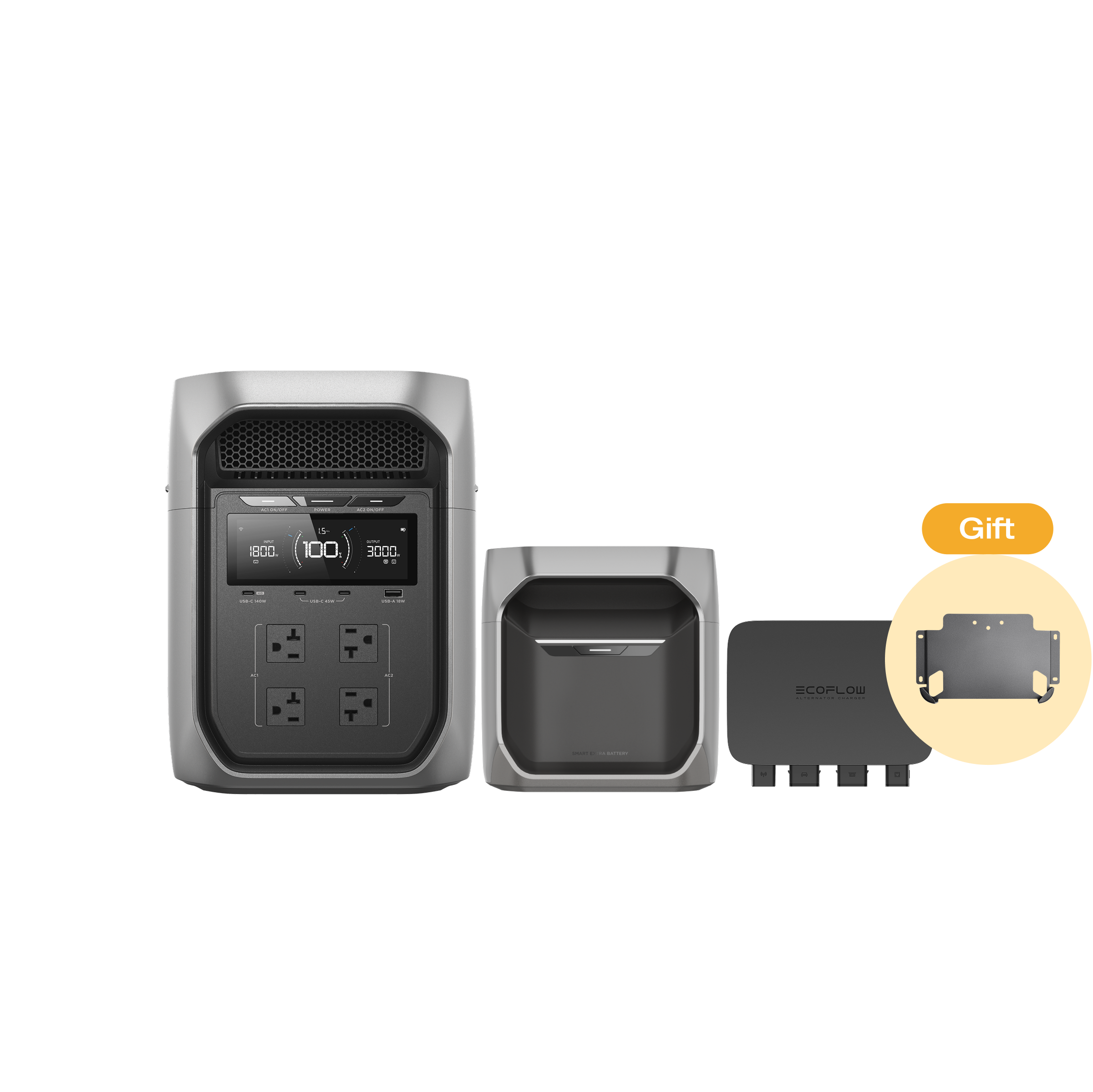 DELTA 3 Max Plus（2048Wh） + 専用エクストラバッテリー + 800W