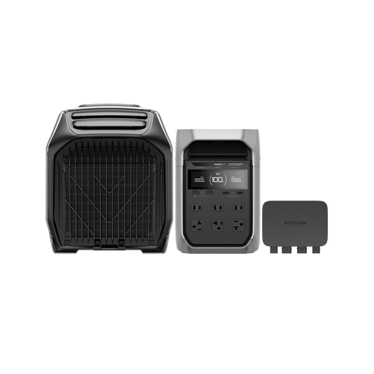DELTA 3 Plus +WAVE 3 ポータブルエアコン + 500W Alternator Charger