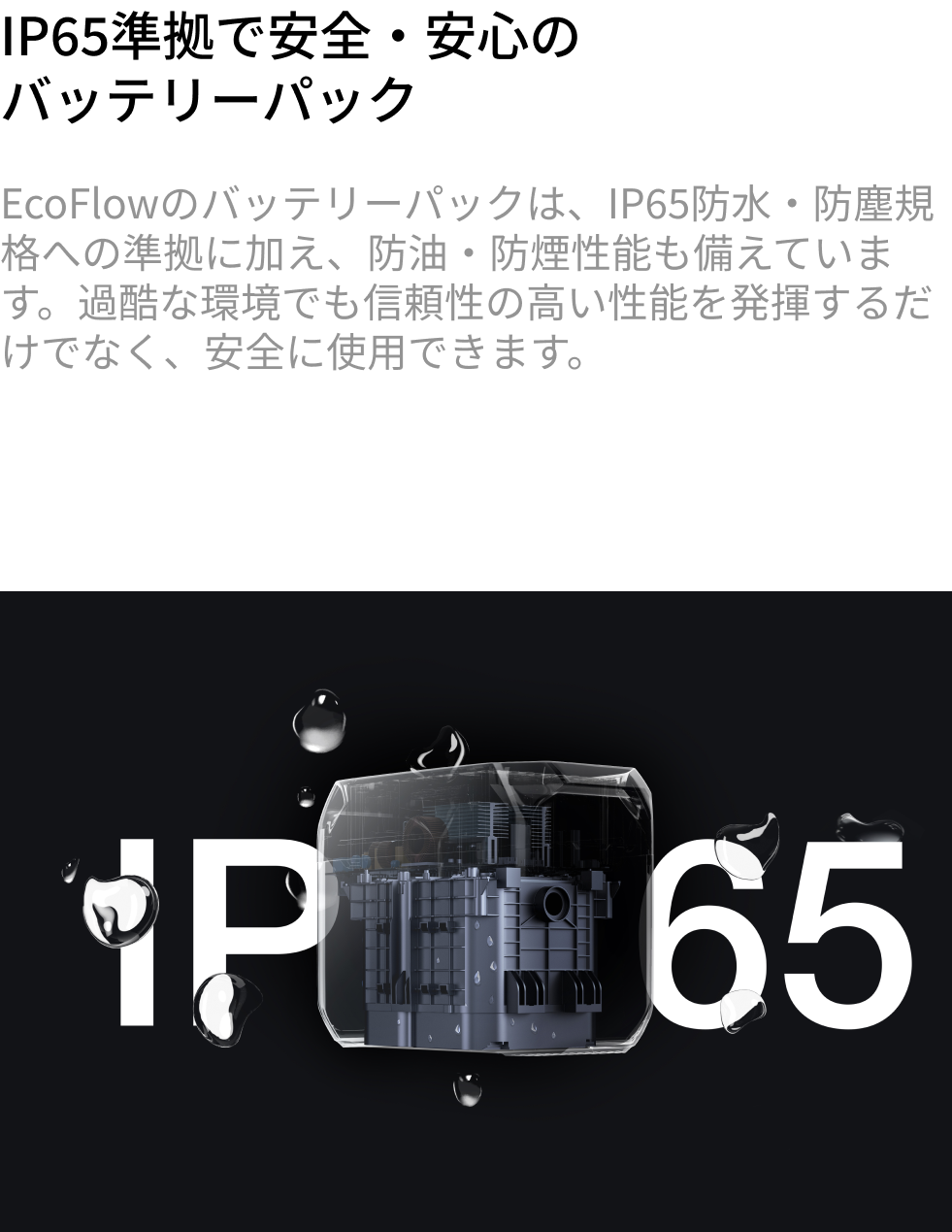10年間使用できる次世代LFPバッテリー &<br>充実の安全機能・保護機能