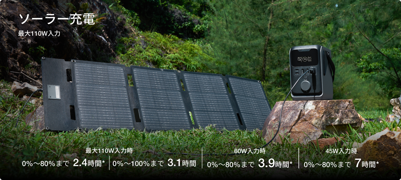 多彩な本体充電方法で、どこでも再チャージ