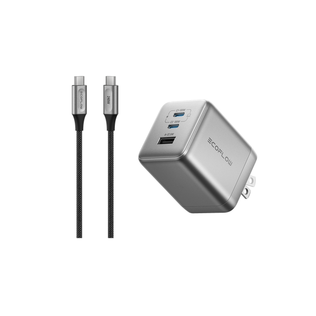 100W GaN急速充電器 + 240W USB Type-C to Cケーブル