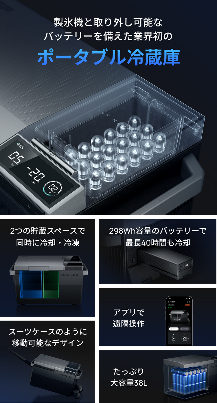EcoFlow GLACIER ポータブル冷蔵庫