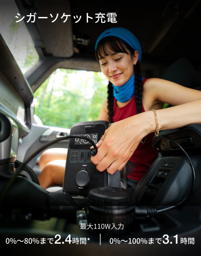多彩な本体充電方法で、どこでも再チャージ