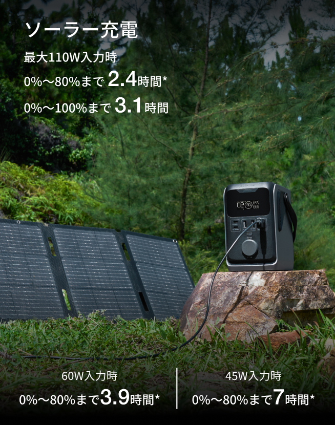 多彩な本体充電方法で、どこでも再チャージ