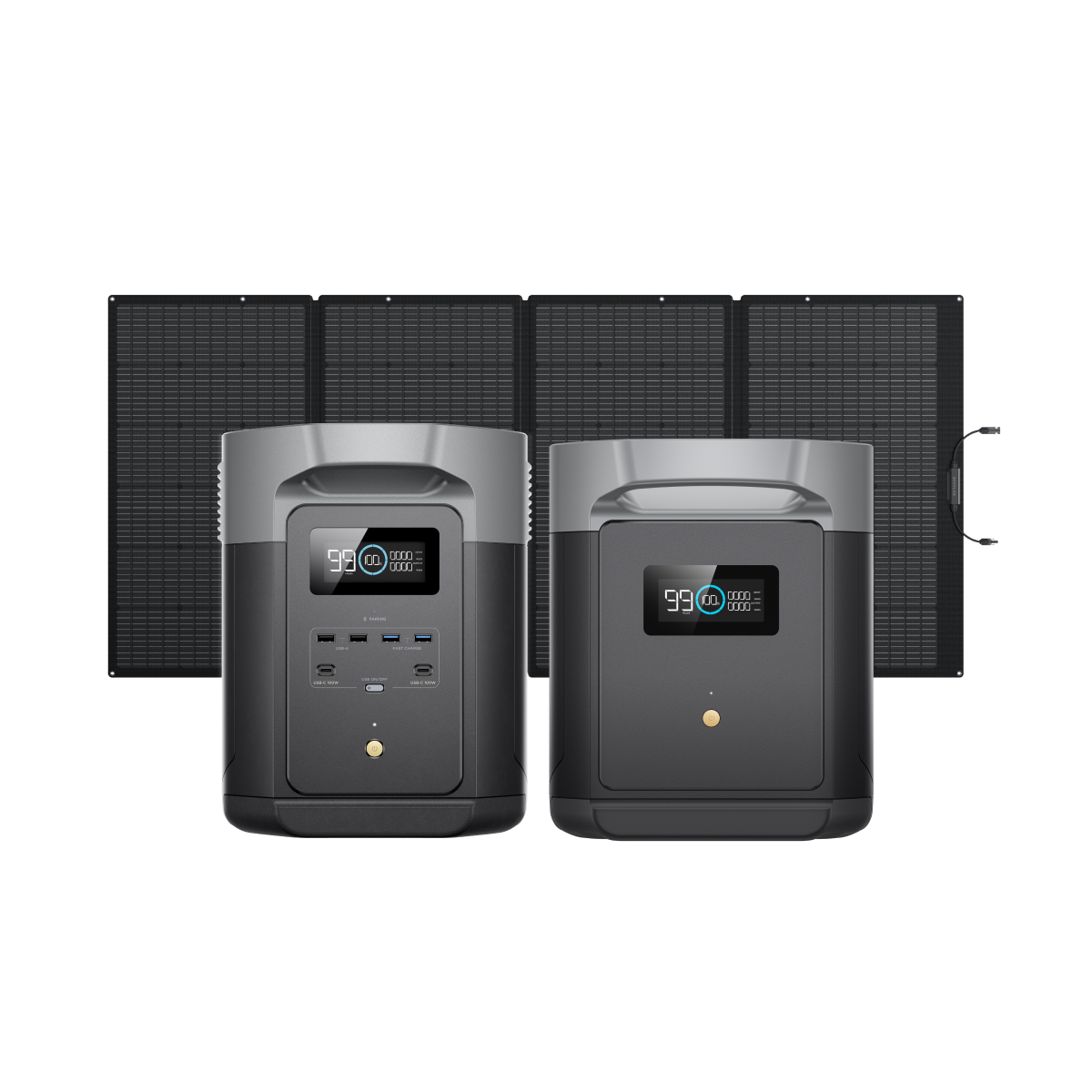 DELTA 2 Max + DELTA 2 Max専用エクストラバッテリー + 400Wソーラーパネル