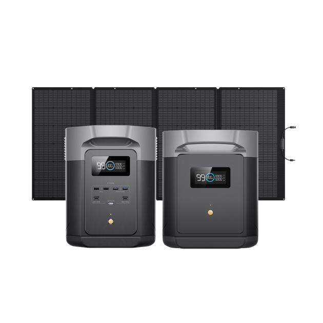 DELTA 2 Max + DELTA 2 Max専用エクストラバッテリー + 400Wソーラーパネル