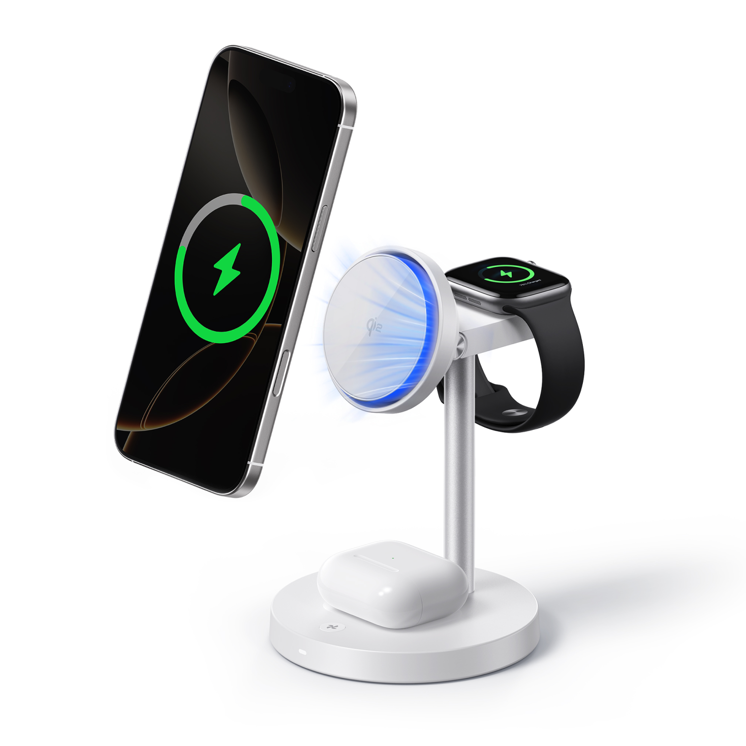 Qi2 EcoFlow RAPID Mag 3-in-1 ワイヤレス充電ステーション（スタンド型）