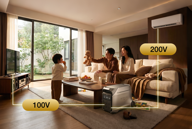 100Vも200Vも同時に、家の電気をそのまま