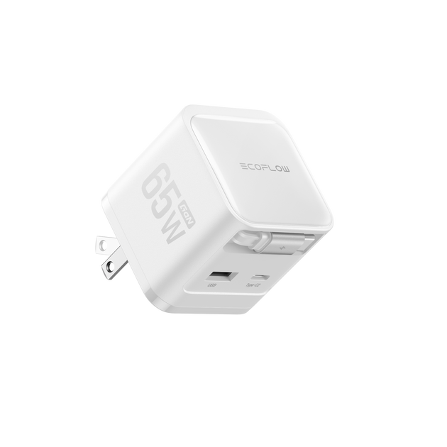 EcoFlow RAPID 65W GaN急速充電器（USB-Cケーブル内蔵）