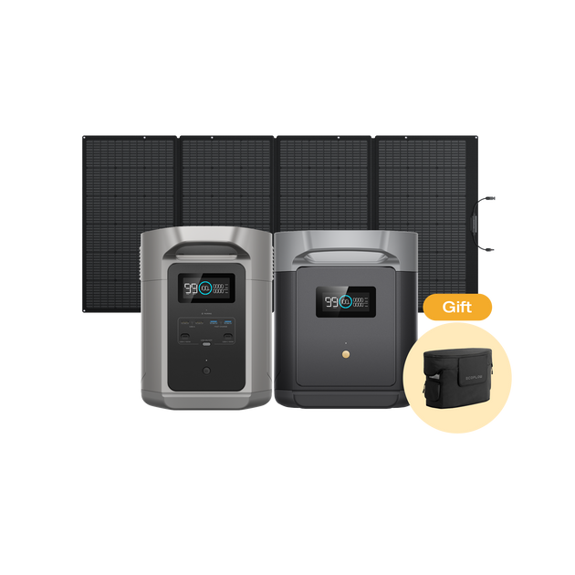 DELTA 2 Max S + DELTA 2 Max専用エクストラバッテリー + 400Wソーラーパネル