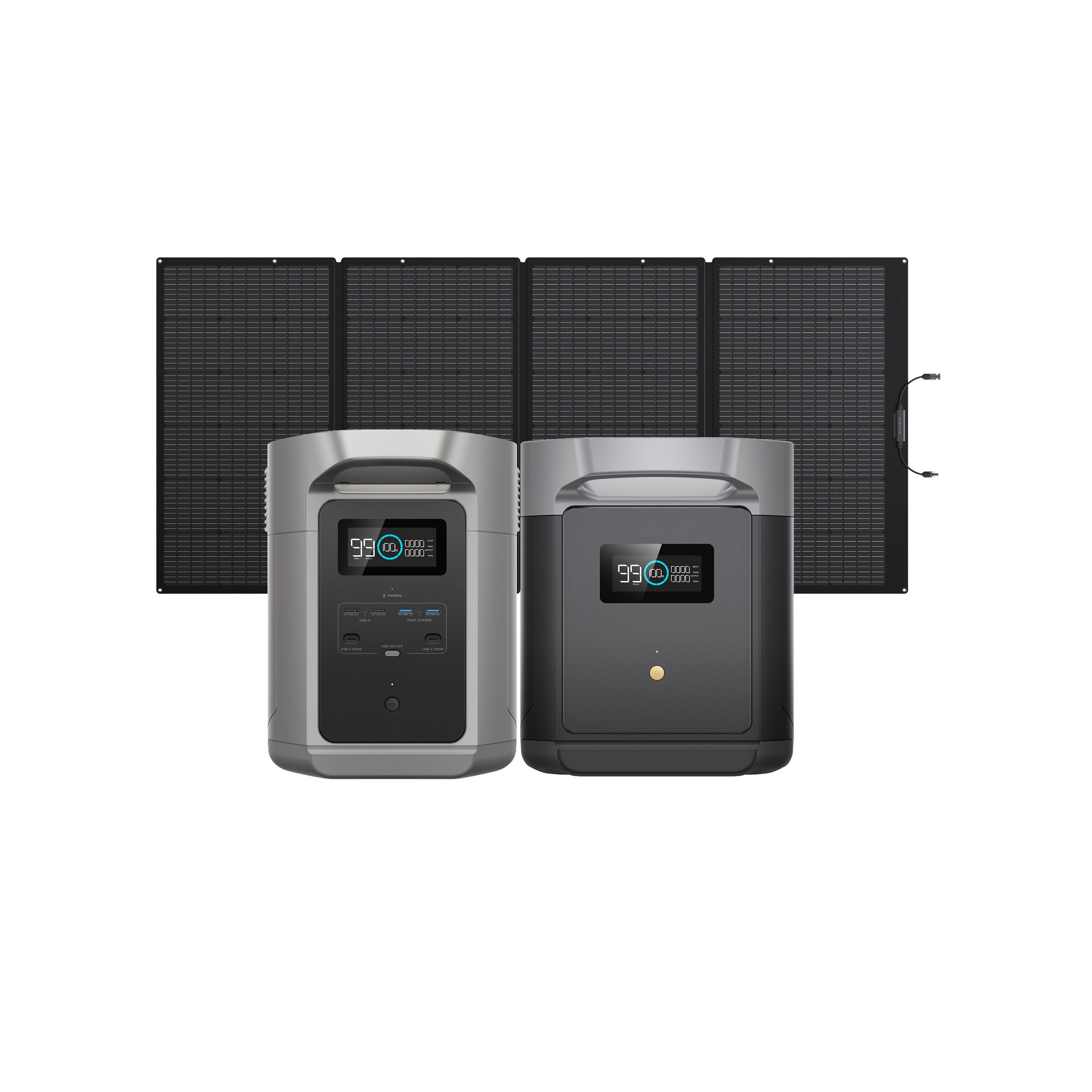 DELTA 2 Max S + DELTA 2 Max専用エクストラバッテリー + 400Wソーラーパネル