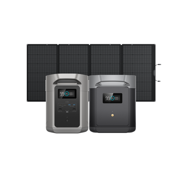 DELTA 2 Max S + DELTA 2 Max専用エクストラバッテリー + 400Wソーラーパネル