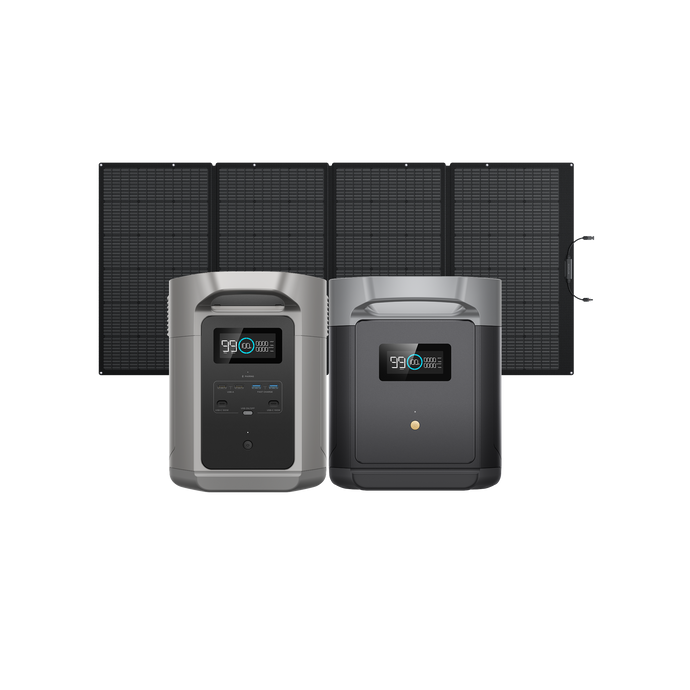 DELTA 2 Max S + DELTA 2 Max専用エクストラバッテリー + 400Wソーラーパネル