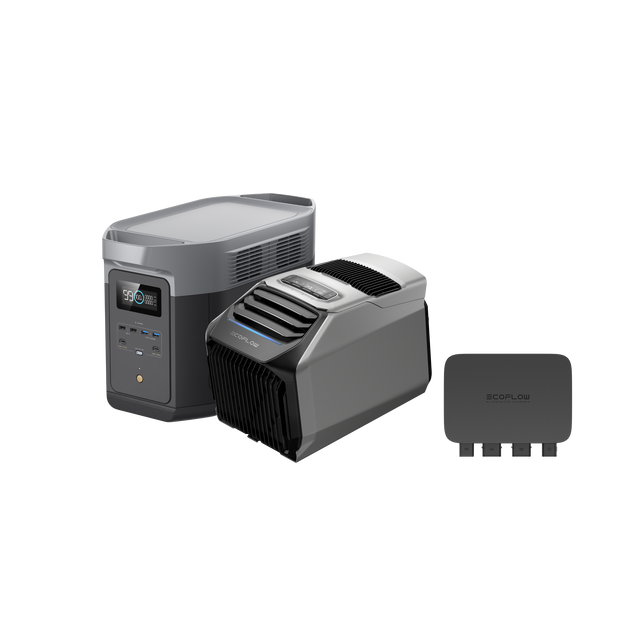 DELTA 2 Max + WAVE 2 ポータブルエアコン + 800W Alternator Chargerセット