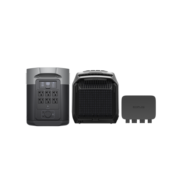 DELTA 2 Max + WAVE 2 ポータブルエアコン + 800W Alternator Chargerセット