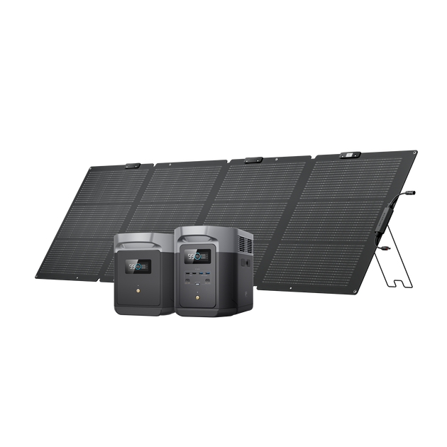 DELTA 2 Max + DELTA 2 Max専用エクストラバッテリー + 220W片面ソーラーパネルGen2