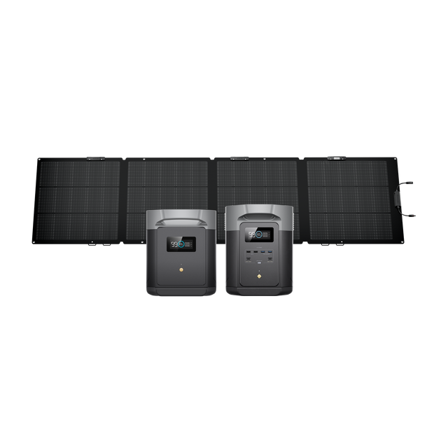 DELTA 2 Max + DELTA 2 Max専用エクストラバッテリー + 220W片面ソーラーパネルGen2