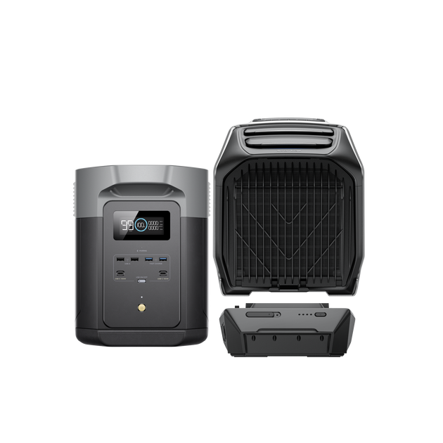 DELTA 2 Max +WAVE 3 ポータブルエアコン + WAVE 3 専用バッテリーパック