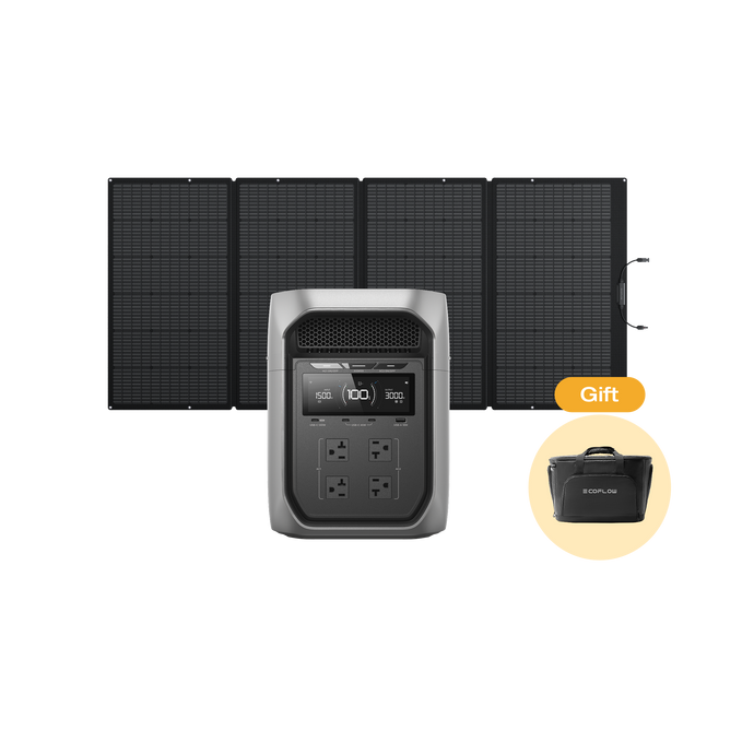 DELTA 3 Max Plus（2048Wh） + 400Wソーラーパネル
