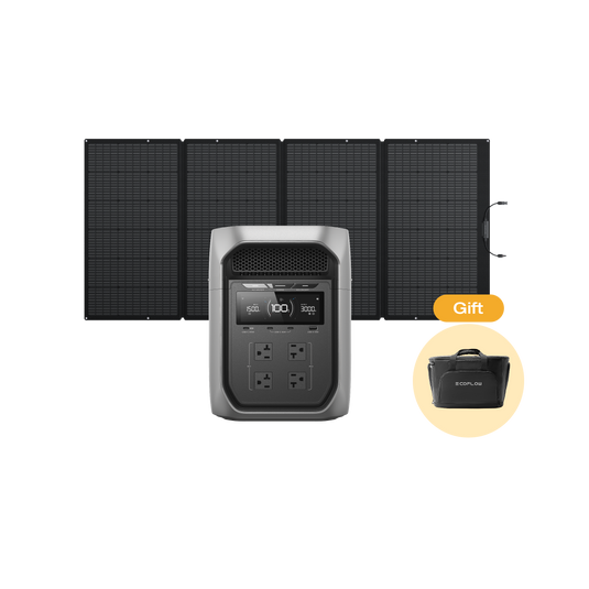 DELTA 3 Max Plus（2048Wh） + 400Wソーラーパネル