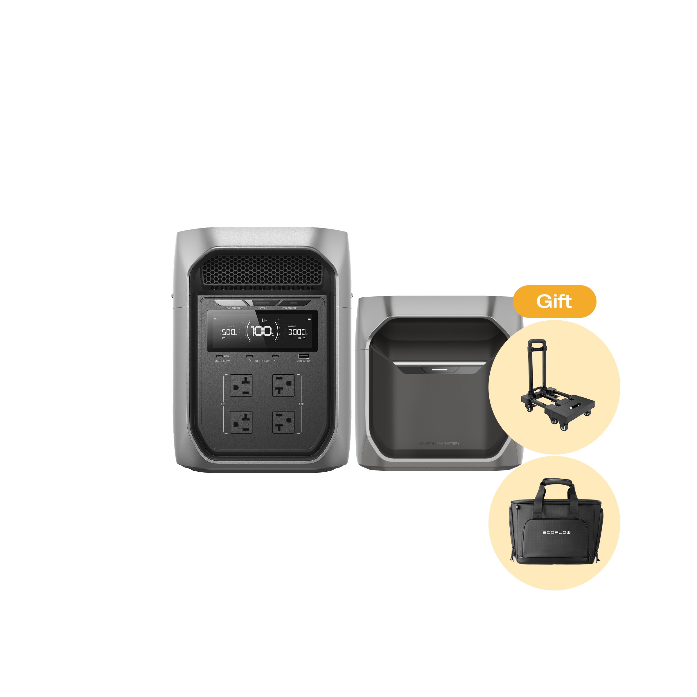 DELTA 3 Max Plus（2048Wh）+ 専用エクストラバッテリー