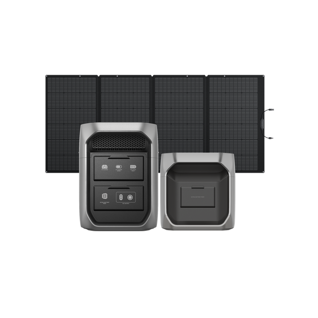 DELTA 3 Max Plus（2048Wh） + 専用エクストラバッテリー+ 400Wソーラーパネル