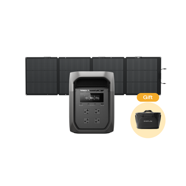 DELTA 3 Max（2048Wh） + 220W片面ソーラーパネルGen2