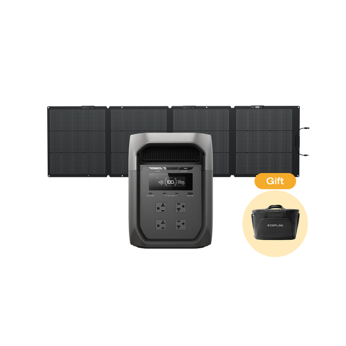 DELTA 3 Max（2048Wh） + 220W片面ソーラーパネルGen2