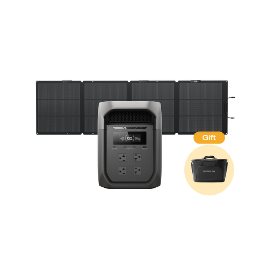 DELTA 3 Max（2048Wh） + 220W片面ソーラーパネルGen2