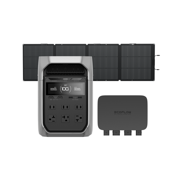 DELTA 3 Plus + 220W片面ソーラーパネルGen2 + 500W Alternator Charger