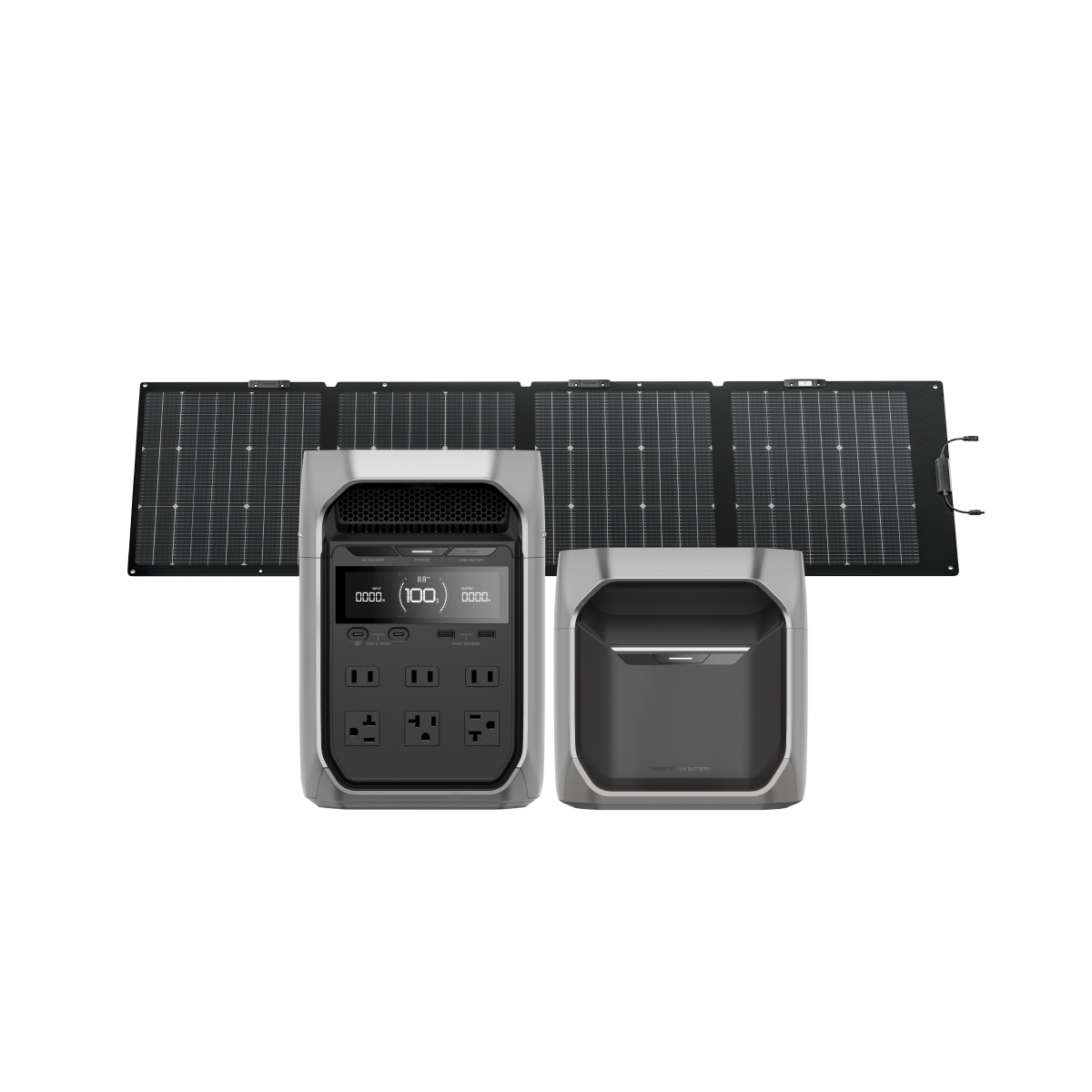 DELTA 3 Plus + DELTA 3 専用エクストラバッテリー + 220W両面ソーラーパネルGen2