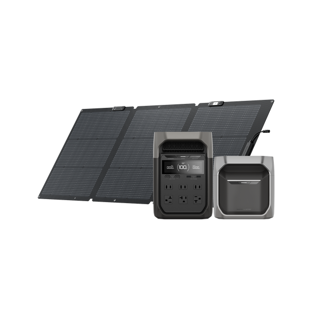 DELTA 3 + DELTA 3 専用エクストラバッテリー + 160W片面ソーラーパネルGen2