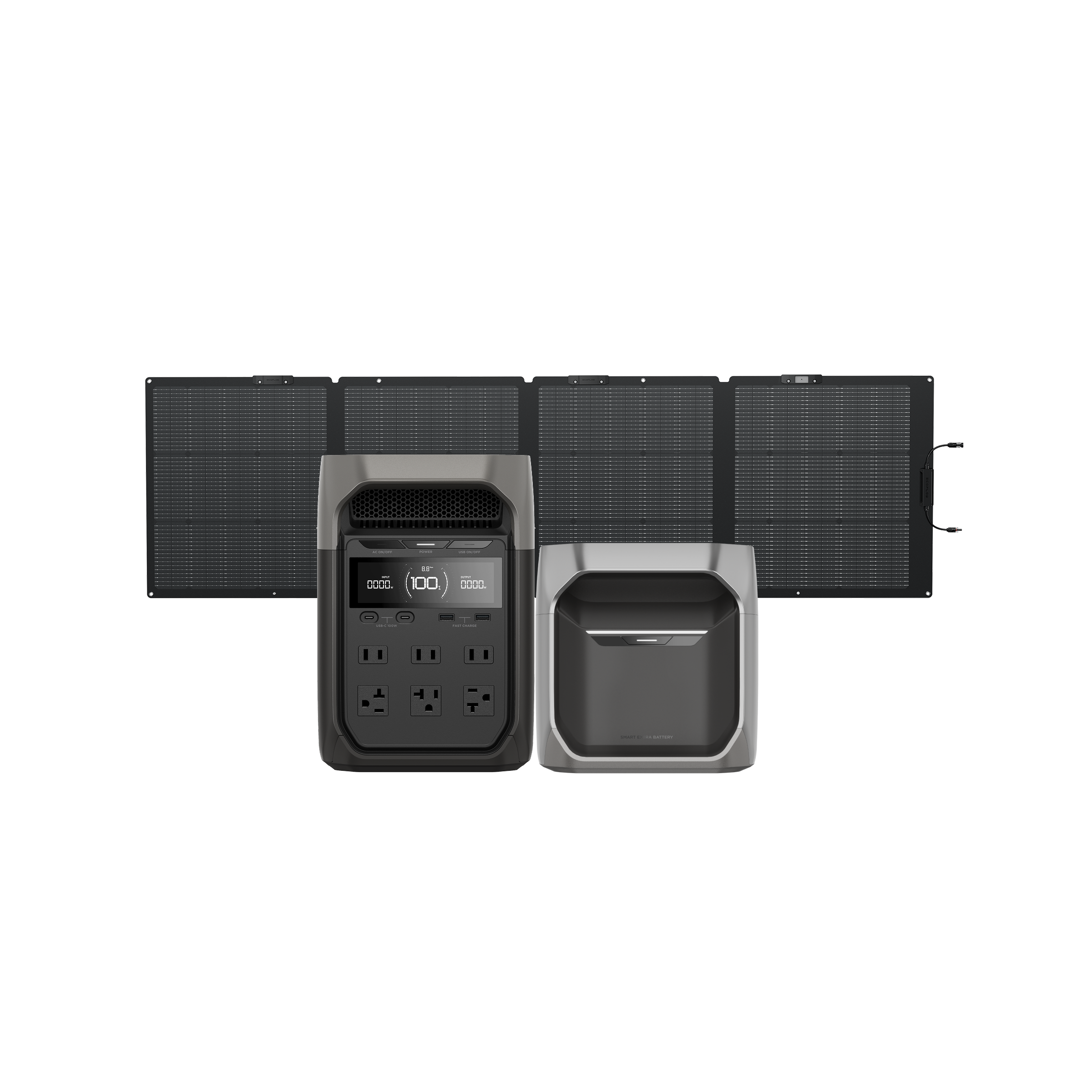 DELTA 3 + DELTA 3 専用エクストラバッテリー + 220W片面ソーラーパネルGen2