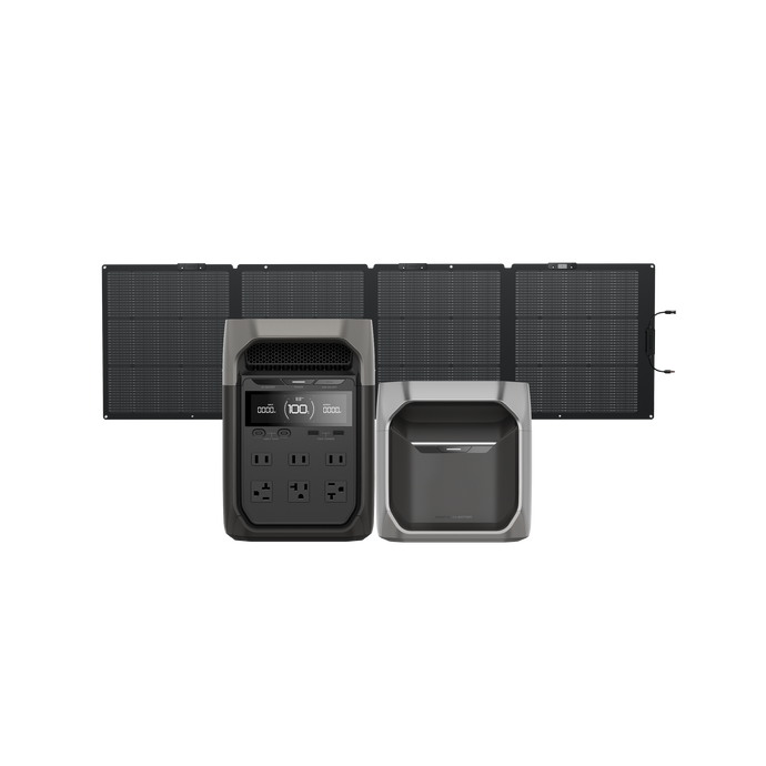 DELTA 3 + DELTA 3 専用エクストラバッテリー + 220W片面ソーラーパネルGen2